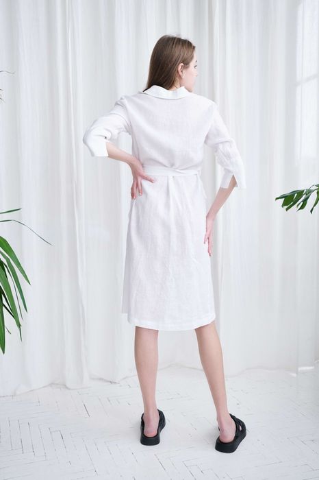 Pescara linen dress white 42