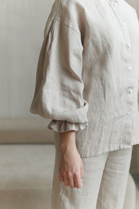 Queenstown linen blouse beige 48