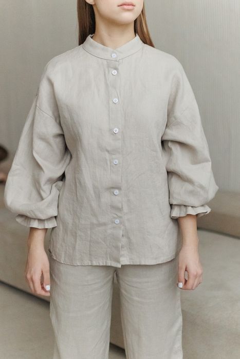 Queenstown linen blouse beige 48