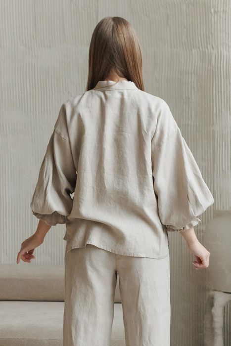 Queenstown linen blouse beige 48