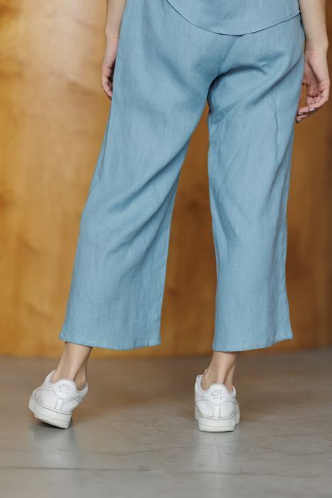 Sacaven linen pants blue 42