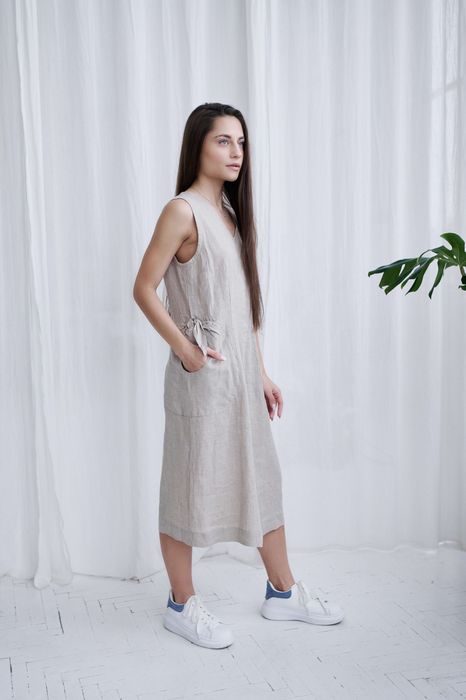 Livorno linen dress beige 42