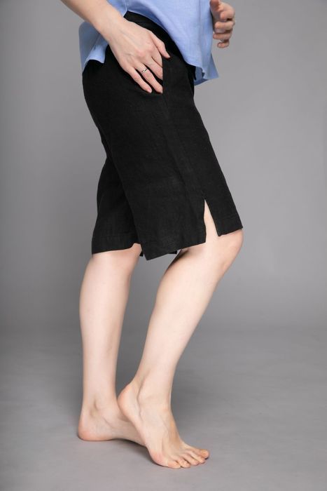 El-Paso linen shorts black 42