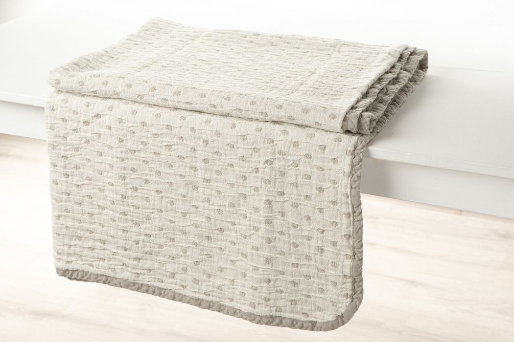Linen throw Polka dot 230x200