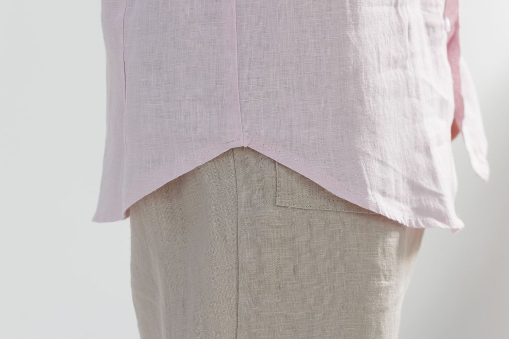 Bristol linen shirt lilac snow 46