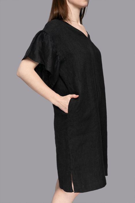 Joliet linen dress black 42