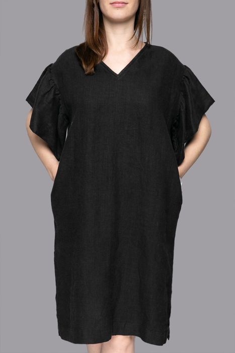 Joliet linen dress black 42