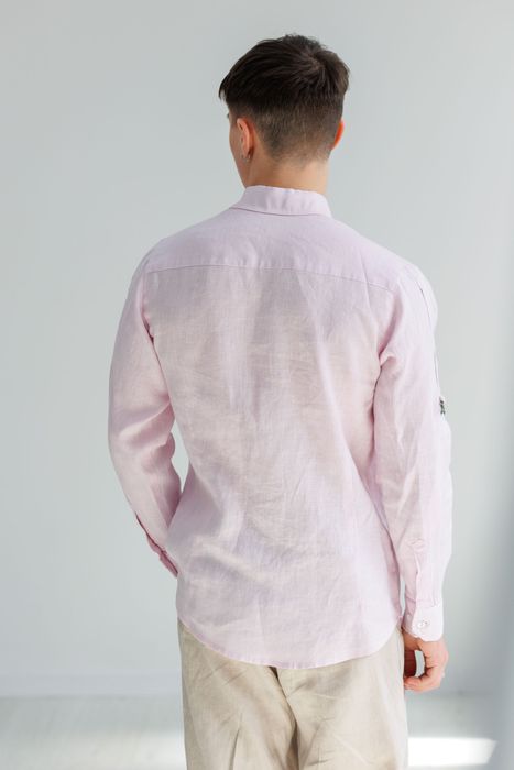 Bristol linen shirt lilac snow 46