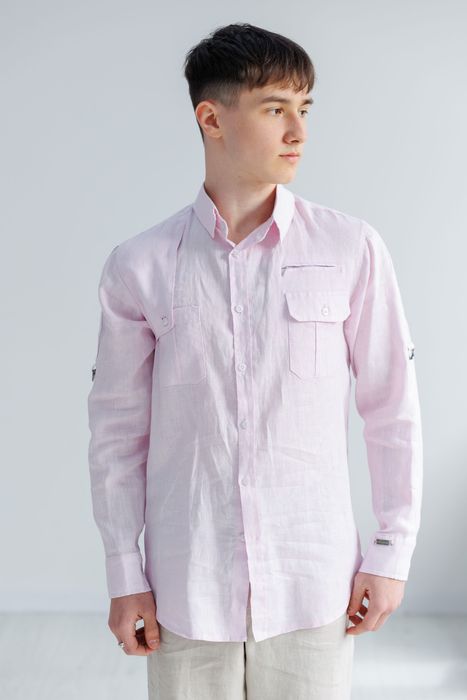 Bristol linen shirt lilac snow 46