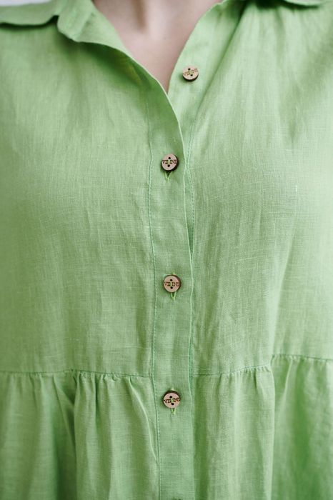 Andria linen dress light green 42