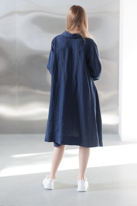 La-Rochelle linen dress dark-blue 42