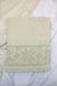 Linen bath towel Ornament beige 125x60