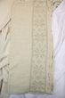 Linen bath towel Ornament beige 125x60