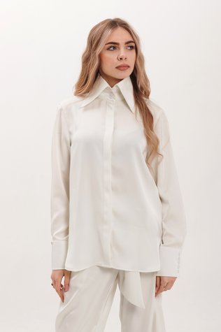 Albany satin shirt milk 42