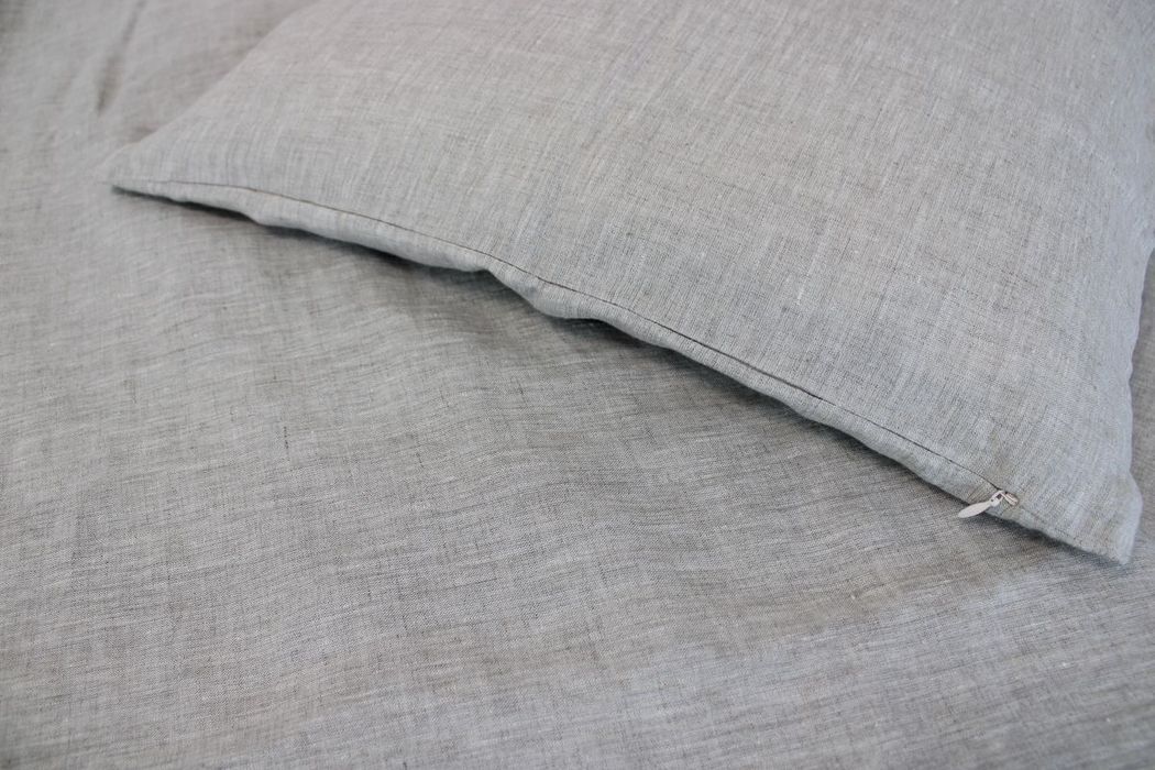 Linen bedding set beige split king