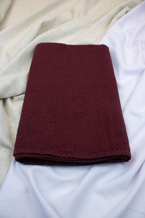 Linen bath towel Souffle burgundy 150x80