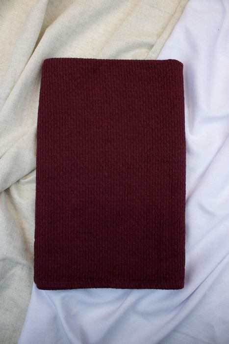 Linen bath towel Souffle burgundy 150x80