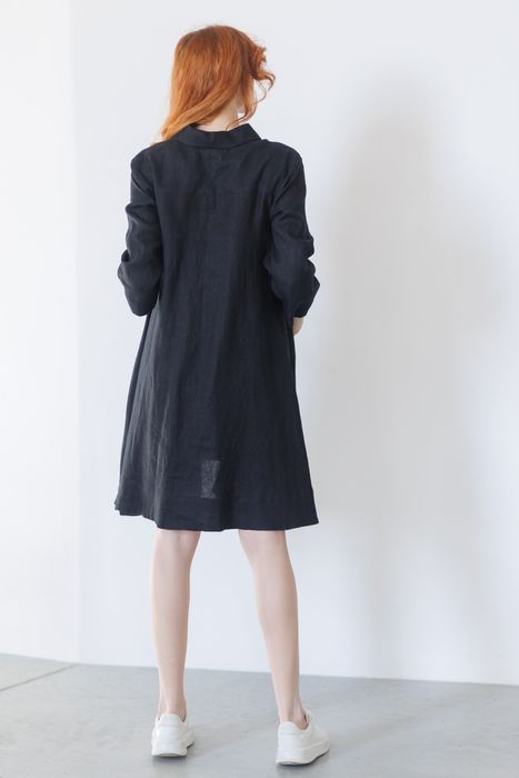 La-Rochelle linen dress black 42