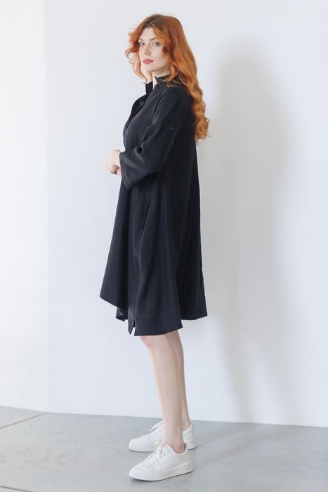 La-Rochelle linen dress black 42