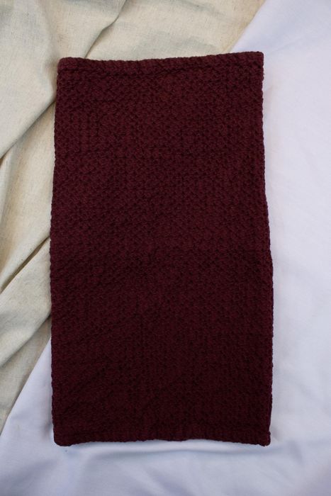 Linen bath towel Souffle burgundy 50x80