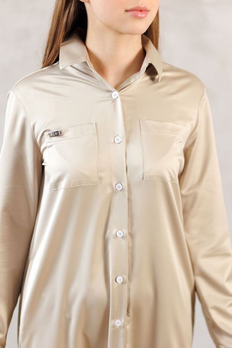Leiria satin dress beige 48