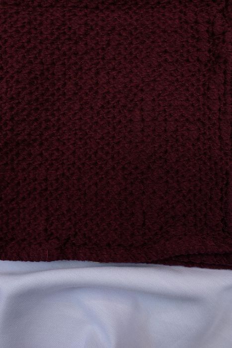 Linen bath towel Souffle burgundy 50x80