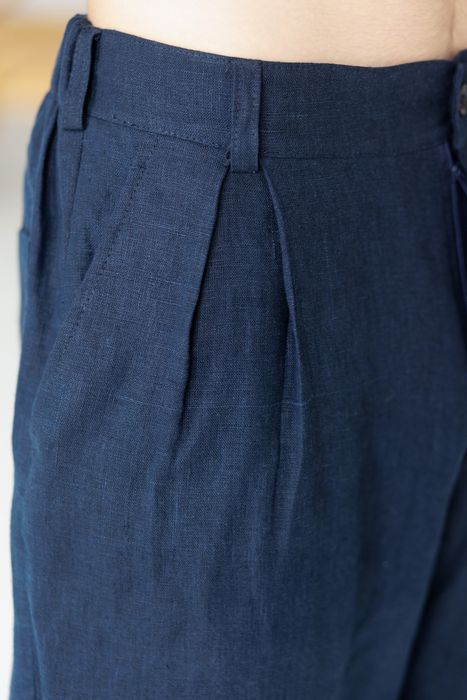 Denpasar linen pants dark blue 46