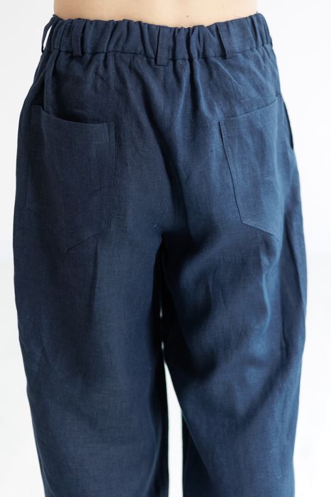 Denpasar linen pants dark blue 46