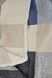 Linen throw checkered blue and beige 200x220