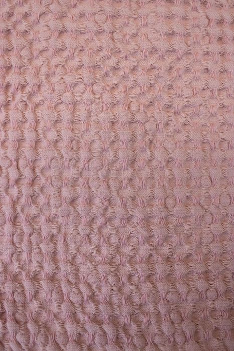 Waffle linen bath towel pastel pink 50x90