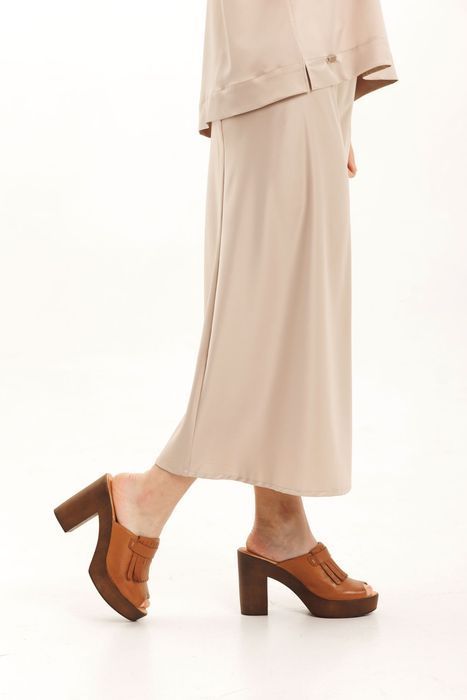 Almada satin skirt beige 42