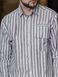 Bristol linen shirt gray stripped 52
