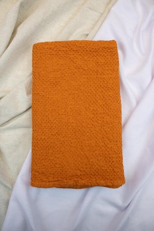 Linen bath towel Souffle carrot 150x80