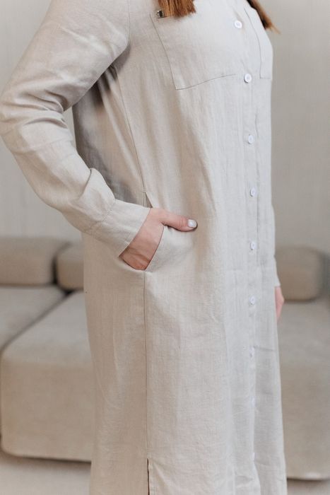 Leiria linen dress beige 42