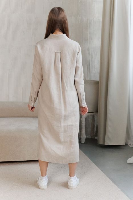 Leiria linen dress beige 42