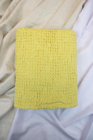 Waffle linen bath towel mustard yellow 180x100