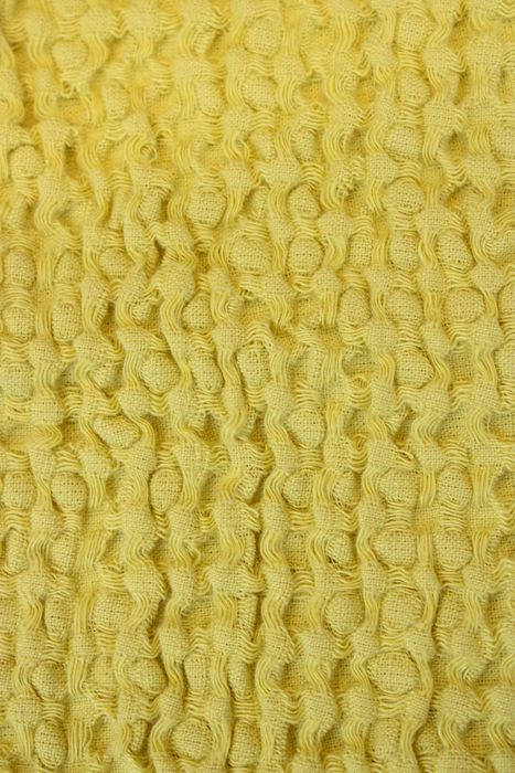 Waffle linen bath towel mustard yellow 180x100