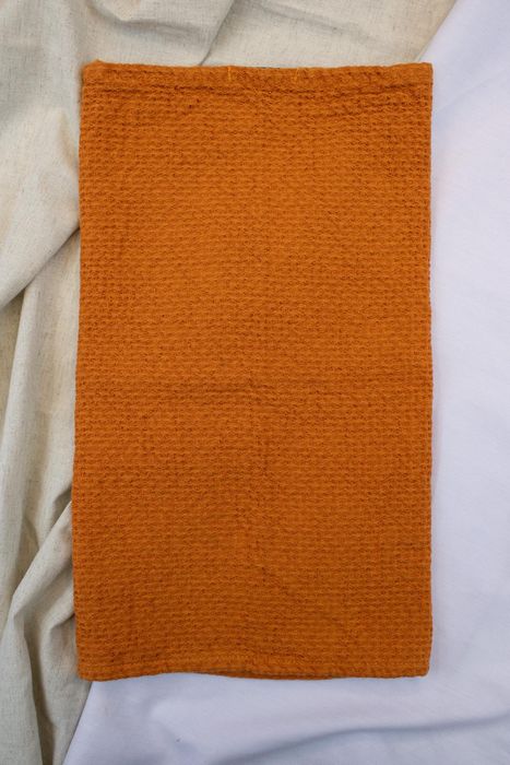 Linen bath towel Souffle carrot 50x80