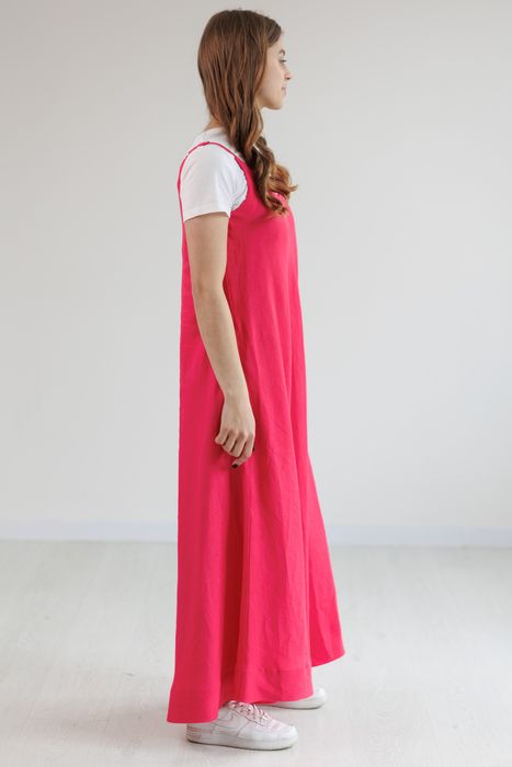 Greensboro linen dress fuchsia 42