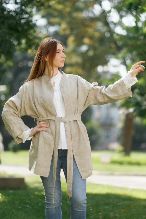 Philadelphia linen coat