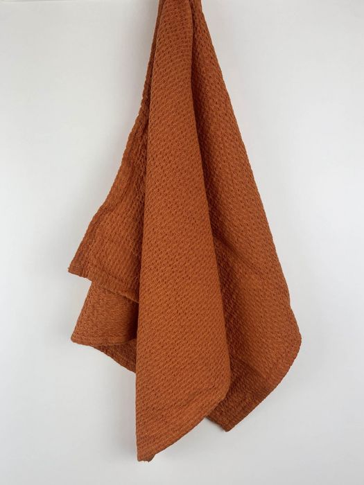 Linen bath towel Souffle carrot 50x80