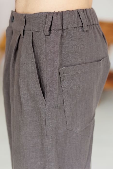 Denpasar linen pants gray 46