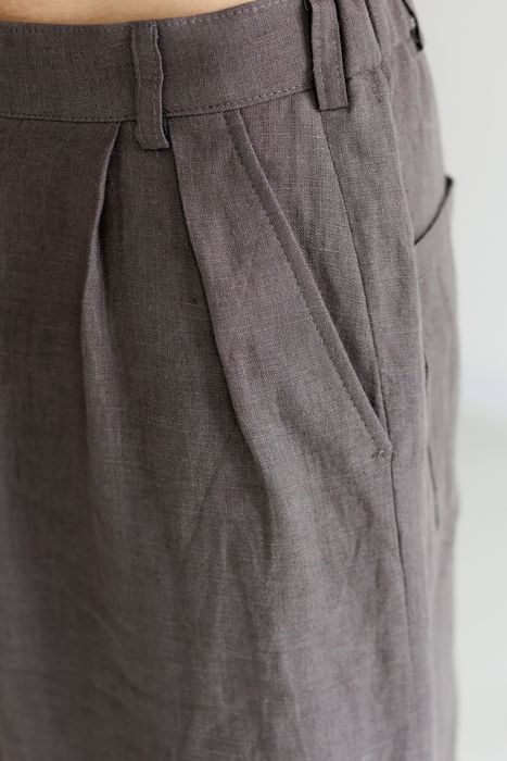 Denpasar linen pants gray 46