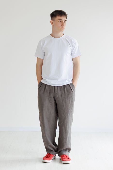 Denpasar linen pants gray 46